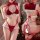 Womens velvet sexy lingerie set - christmas & new year plus size sleepwear, featuring a festive design with red velvet and wh...