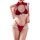 Womens velvet sexy lingerie set - christmas & new year plus size sleepwear, featuring a festive design with red velvet and la...