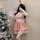 Sexy bunny costume set - pink dress with ears and tail for women, perfect for christmas cosplay and holiday parties