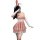 Sexy bunny costume set featuring a pink dress with lace details, bunny ears, and festive design perfect for holiday parties a...
