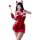 Sexy red devil-themed christmas lingerie set with horns, gloves, and festive accessories for new year eve celebration.