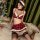 Sexy christmas-themed lingerie set featuring a plaid design, festive santa hat, and lace details, perfect for new year outfit...