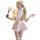 Elegant maid costume cosplay outfit featuring a checkered dress, lace accessories, and a feather fan, perfect for date night ...