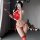 Xianyi sensual chinese-inspired lingerie set – pure & alluring three-piece doudou outfit for women featuring festive red and ...