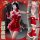 Sexy christmas bunny costume set - seductive holiday lingerie outfit for women, festive naughty dress