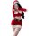 Sexy christmas lingerie set featuring playful santa-inspired design with bodycon skirt and festive streamer details, perfect ...