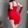 Sexy red dress with white fur cuffs, perfect for new year and christmas celebrations. slim fit design offers stylish elegance...