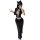 Sexy black bodysuit with lace-up design, revealing cutouts, perfect for halloween costumes or easy-on bedroom robes.