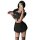 A woman models the xianyi sexy lingerie skirt, featuring a schoolgirl style with pleated mini skirt design, perfect for passi...