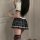 Sexy student-style jk uniform with plaid skirt and thigh-high stockings, perfect for women seeking a tight-fitting, seductive...