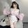 Xianyi womens no-remove bunny girl lingerie set - cute pure-delight japanese-inspired kimono style outfit featuring pink bunn...