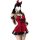 Red maid costume with lace details, perfect for couples play and romantic nights. includes a cute dress and accessories.