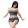 Gray xiu cai sha lingerie set featuring a halter top and mini skirt, perfect for seductive evening wear or sleepwear.