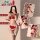 Sexy christmas bunny girl dress - red bodycon mini set with white felt details, perfect holiday outfit