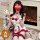 Double-ear plus size sexy christmas bear costume - cute y2k maid outfit with plush bralette & bodycon skirt