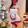 Sexy christmas bear costume - double-ear plus size maid outfit with plush bralette and bodycon skirt