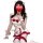 Sexy christmas bear costume featuring plush bralette and bodycon skirt, perfect for festive occasions.