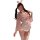 A woman models a yanhe kimono-style lingerie set in pink, featuring delicate ruffles and bunny ears, perfect for couples seek...