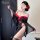 Vintage-inspired sensual lingerie set featuring a floral print japanese kimono design, perfect for a luxurious bedroom experi...