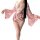 Pink floral kimono robe with open-front design, featuring a waist cincher and delicate patterns, perfect for anime cosplay or...