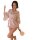 A woman models a yatingxiang plus size japanese kimono set, featuring delicate floral patterns and a soft pink ribbon waistba...