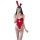 Sexy bunny costume bodysuit with open crotch design, perfect for new year and christmas role play outfits.