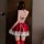 Sexy maid costume with open crotch design, red and white lace details, perfect for role play and holiday fun.