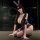 Sexy deep v purple lace maid costume with bunny ears and mask, perfect for new years themed sleepwear.