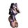 Sexy deep v purple lace maid costume with bunny girl sleepwear design, perfect for festive occasions.