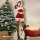 Sexy busty cosplay costume, new year party outfit - tight bodycon mini skirt with santa hat for nightclub & nye events