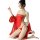 Sexy new year romantic transparent bridal lingerie set, featuring elegant red design perfect for couples, ideal as a romantic...