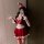 Sexy cherry-themed lingerie set with festive santa hat, perfect for live streamers looking to add holiday charm to their outf...