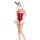 Sexy bunny girl outfit with velvet embroidery and lace details for womens new year lingerie set
