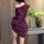 Sexy lace trim hollow-out cami sleep dress with matching robe, elegant design for womens lingerie set.