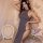 Elegant sensual ice silk cheongsam dress featuring a side high slit, perfect for plus-size women seeking luxury and style.