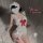 Sexy maid costume set featuring lacy chef and housemaid outfits with red bows, perfect for cosplay and sensual lingerie wear.