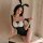 Sexy yesu bunny costume for women, featuring a black and white maid outfit with rabbit ears, perfect for cosplay or sleepwear...