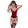 Sexy christmas party lingerie set featuring a butterfly bow bodysuit with open crotch design, perfect for festive occasions.