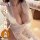 200 3 yi ying plus size deep v slit sheer lace nightgown - seductive see-through sleep dress with butt-slit detail