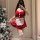 Sexy christmas red chef lingerie set featuring a festive maid outfit with pearl accents, perfect for holiday roleplay and sle...