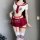 Yiyue japanese schoolgirl lingerie set featuring a busty lace crop top with a ruffled skirt and peek-a-boo backless design.