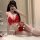 Red christmas-themed bodysuit with festive details, perfect for holiday celebrations. ideal for festive holiday lingerie and ...