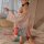 Elegant yiyue sensual ethnic-inspired lingerie set featuring vintage hanfu style with beaded details, perfect for role play a...