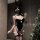 Yiyue sexy christmas bunny girl costume - cute holiday role play lingerie & no-remove sleepwear set featuring bunny ears, flu...