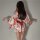 Sexy japanese-inspired kimono lingerie set featuring floral print and red ties, perfect for roleplay and hanfu costumes.
