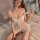 Elegant sheer lace bodysuit with ruffled details, perfect for seductive sleepwear or luxurious lingerie sets. uniform style e...
