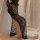 Elegant black lace nightgown with seductive side slit, perfect bodycon design for womens sleepwear and costume.