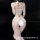 Woman wearing yue feng qing lingerie, a sexy push-up lace sheer open-crotch set for small busts.