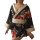 Yufei japanese-style lingerie robe set - seductive couples sleepwear & tempting kimono-inspired nightwear featuring floral pa...