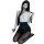 A stylish yujie-style secretary outfit featuring a white blouse paired with a black skirt, perfect for a slim-fit ol look.
